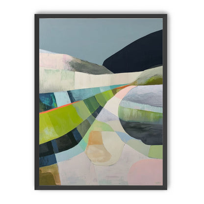 Winding path through hills
