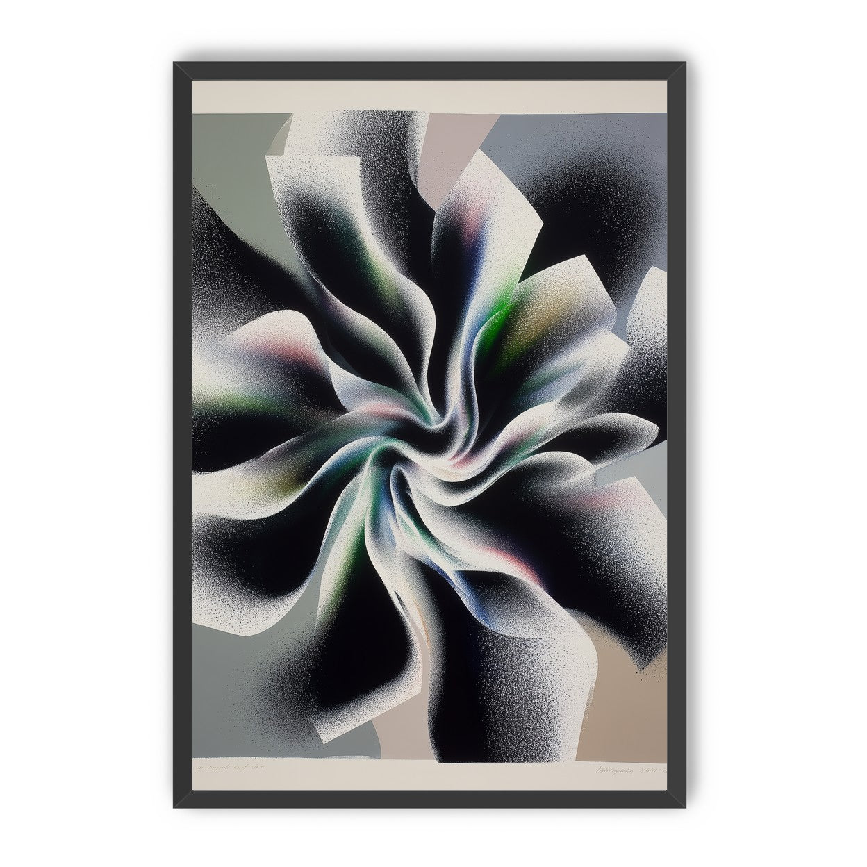 Spiral fold within pale blocks