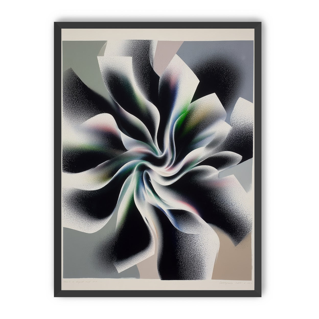 Spiral fold within pale blocks