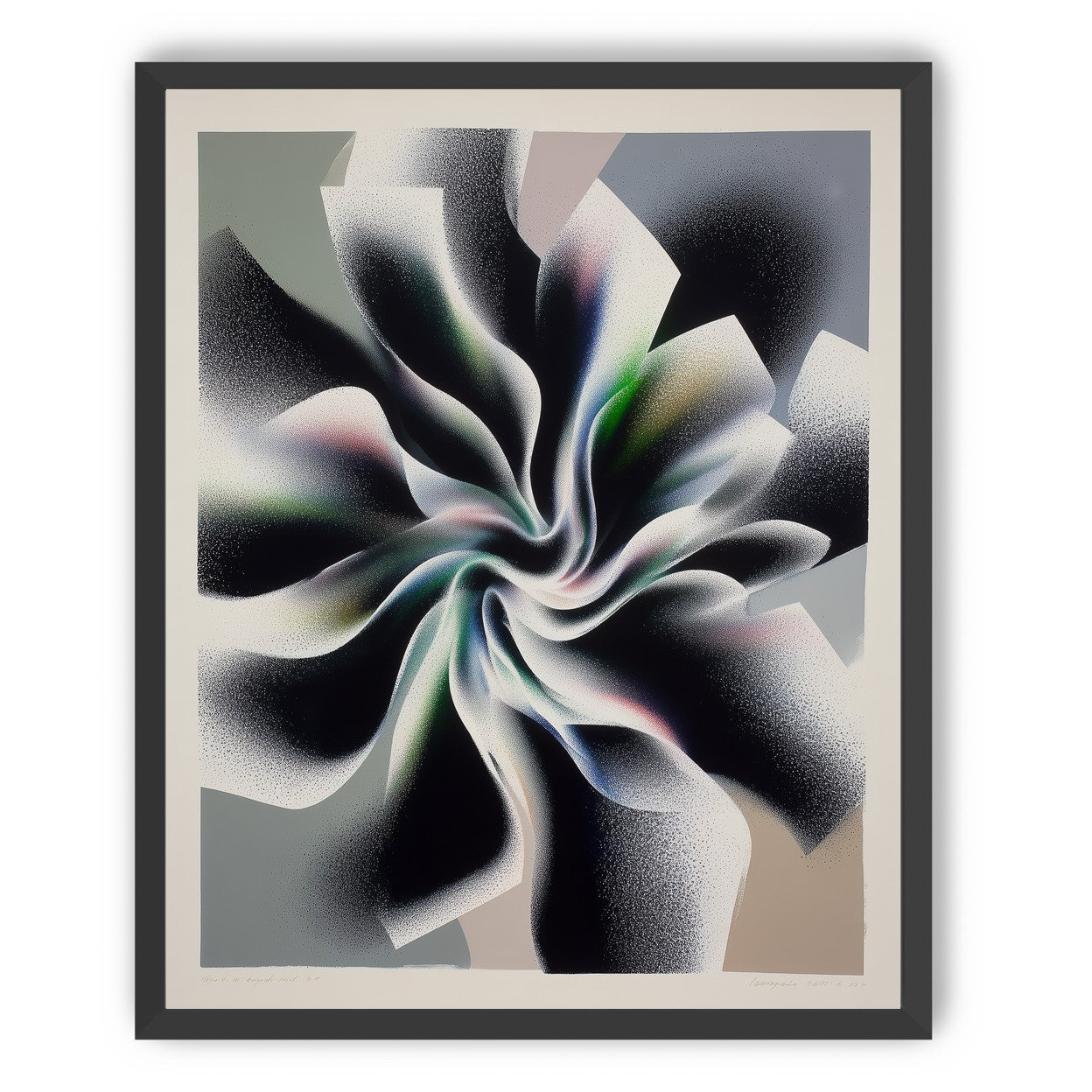 Spiral fold within pale blocks