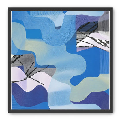 Waves within blue blocks