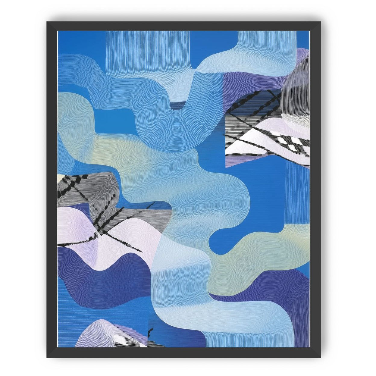 Waves within blue blocks