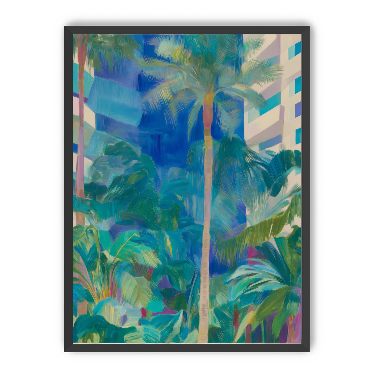 Palm shade between towers