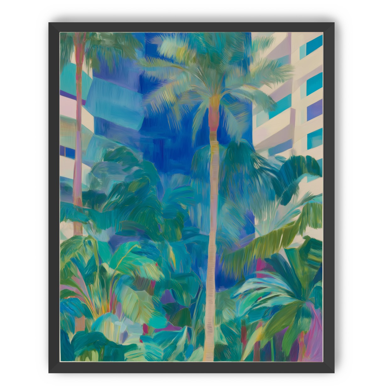 Palm shade between towers