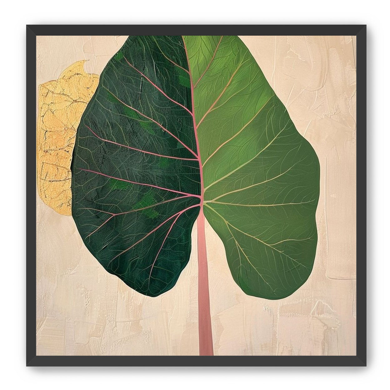 Split green leaf portrait