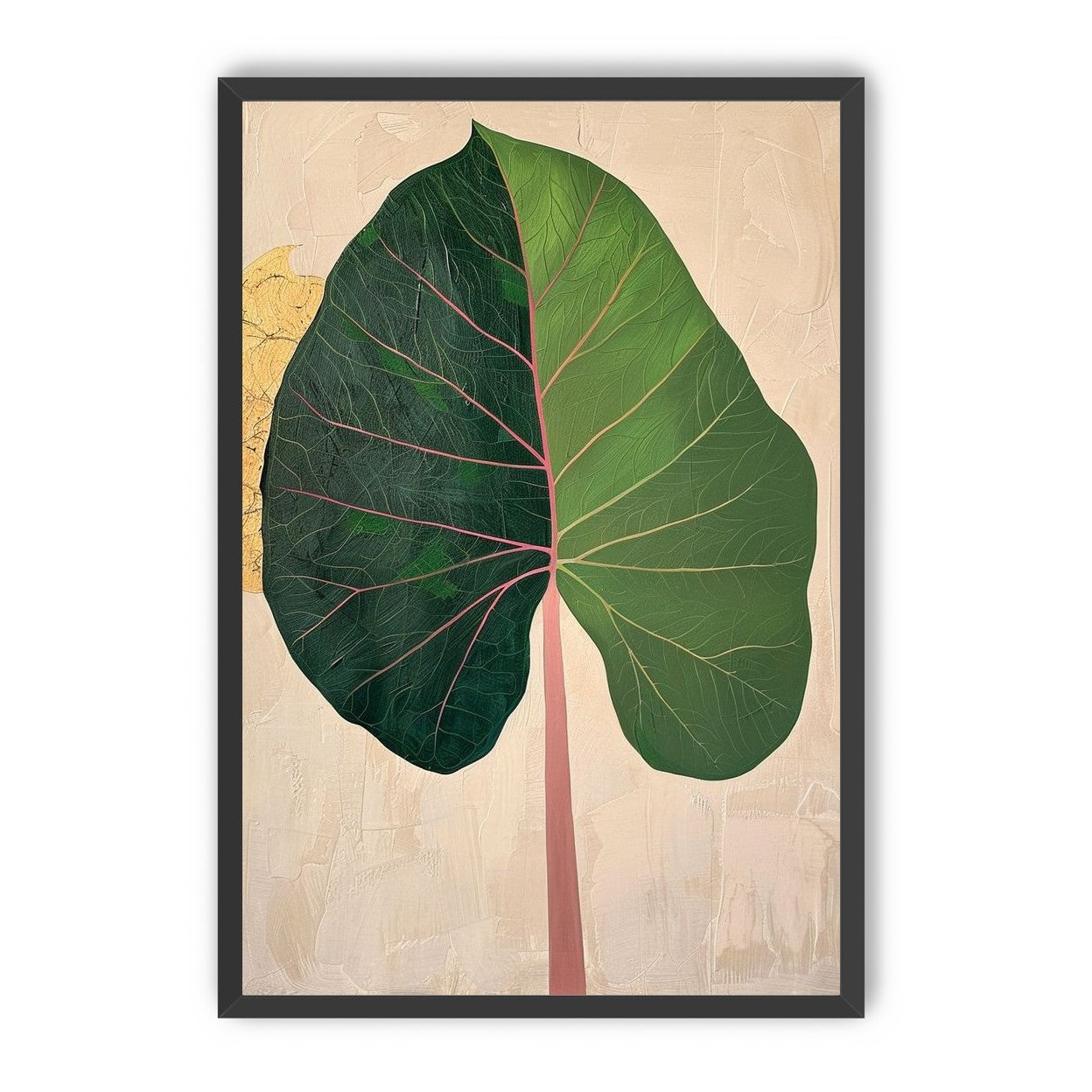 Split green leaf portrait