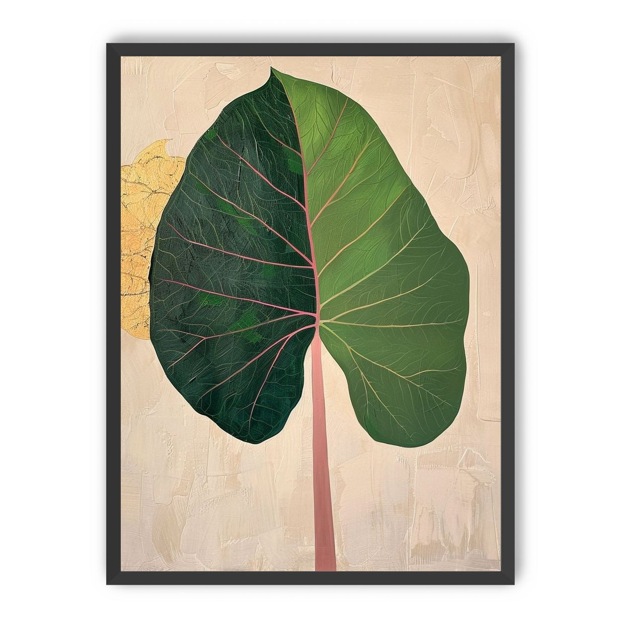Split green leaf portrait