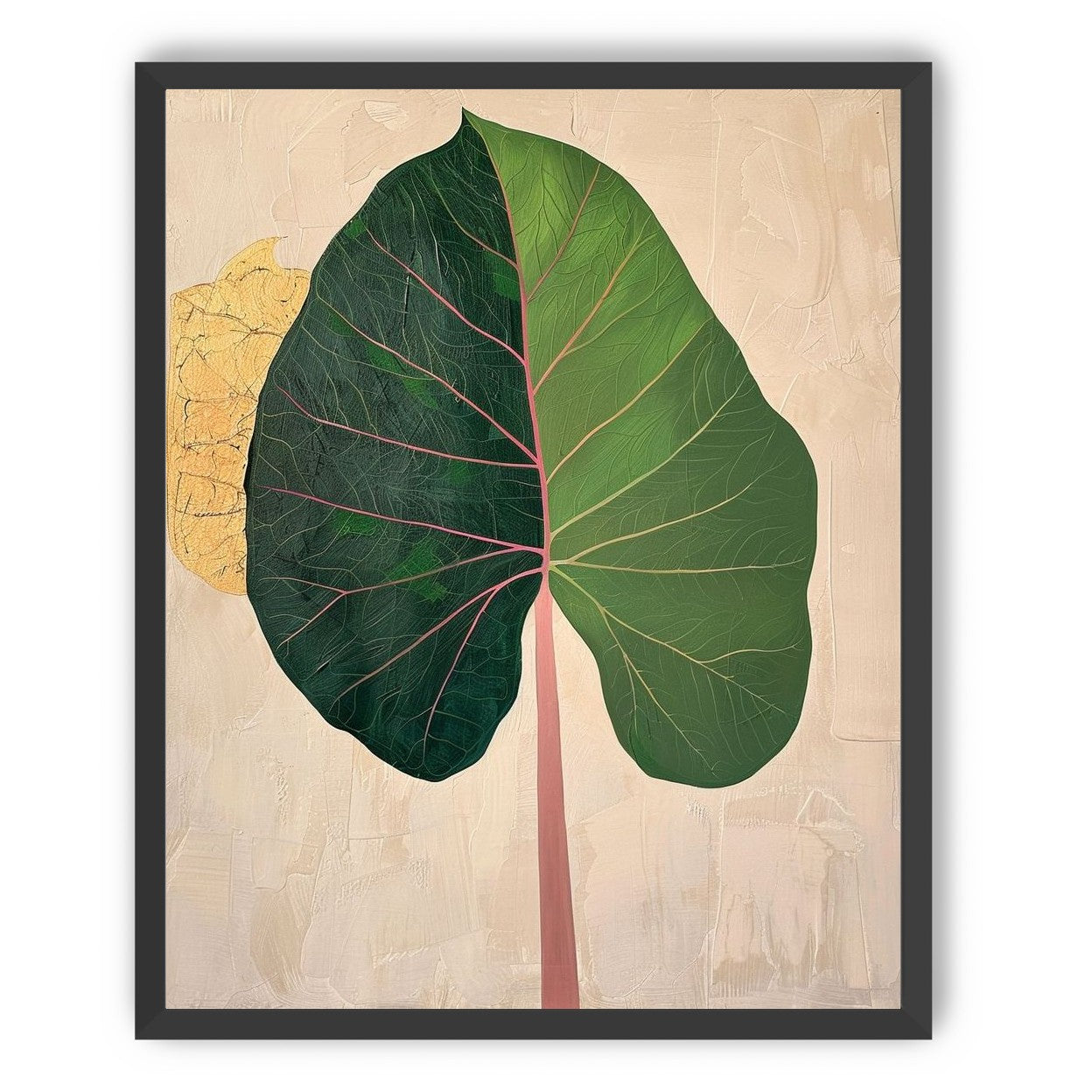 Split green leaf portrait