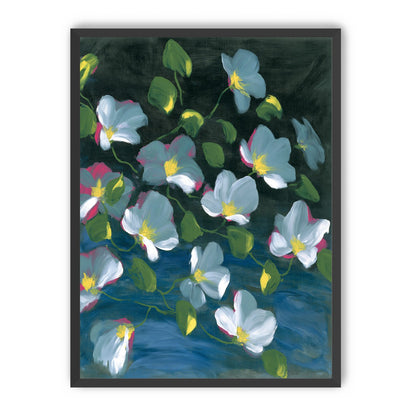 Pale blooms on black
