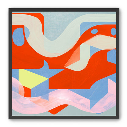Pale sweep over red blocks