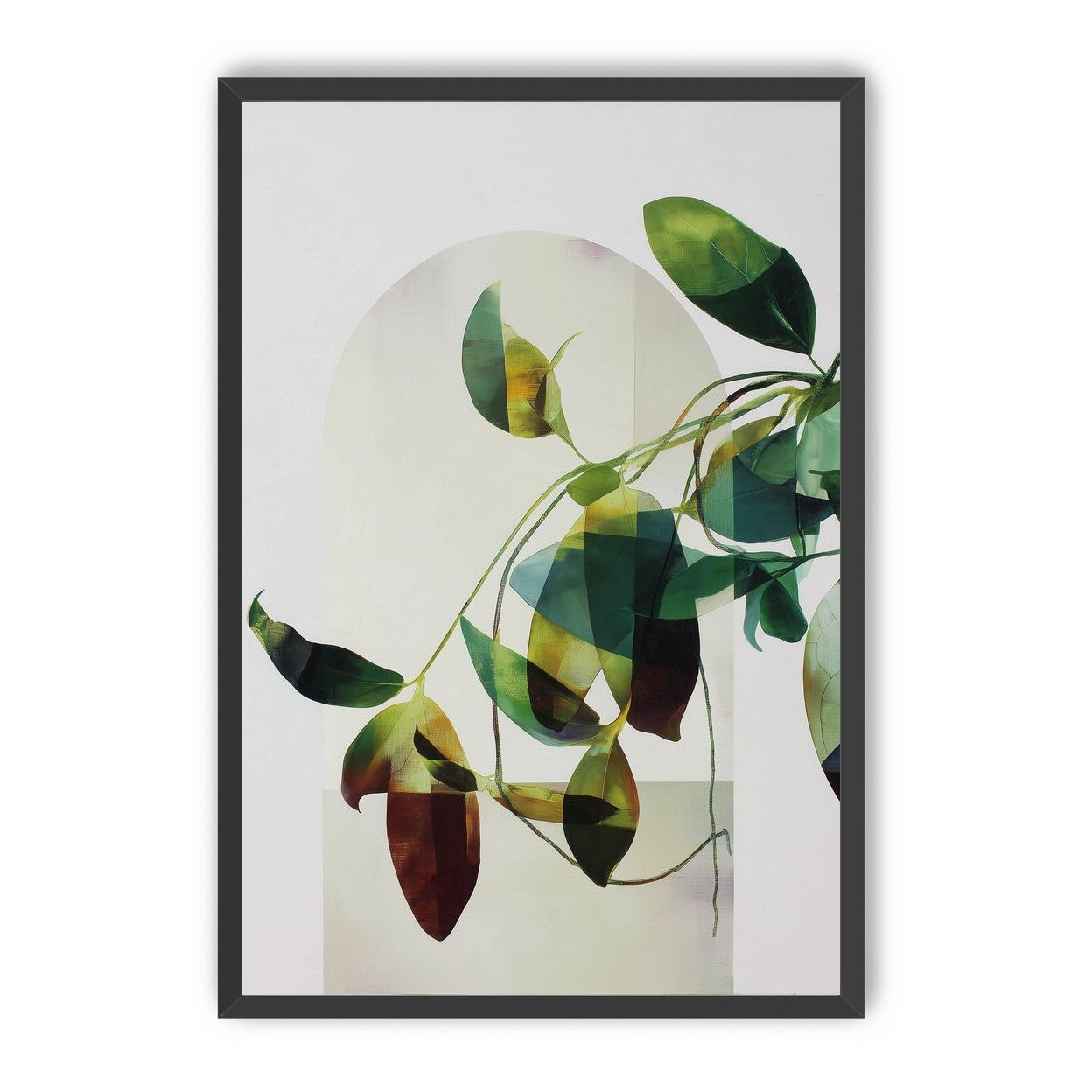 Leaves in a pale halo