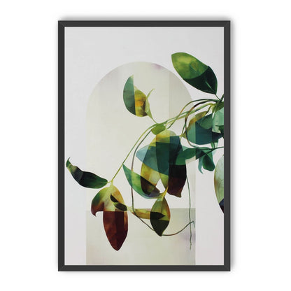 Leaves in a pale halo