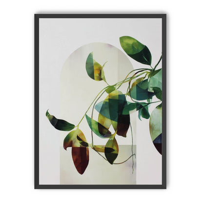Leaves in a pale halo