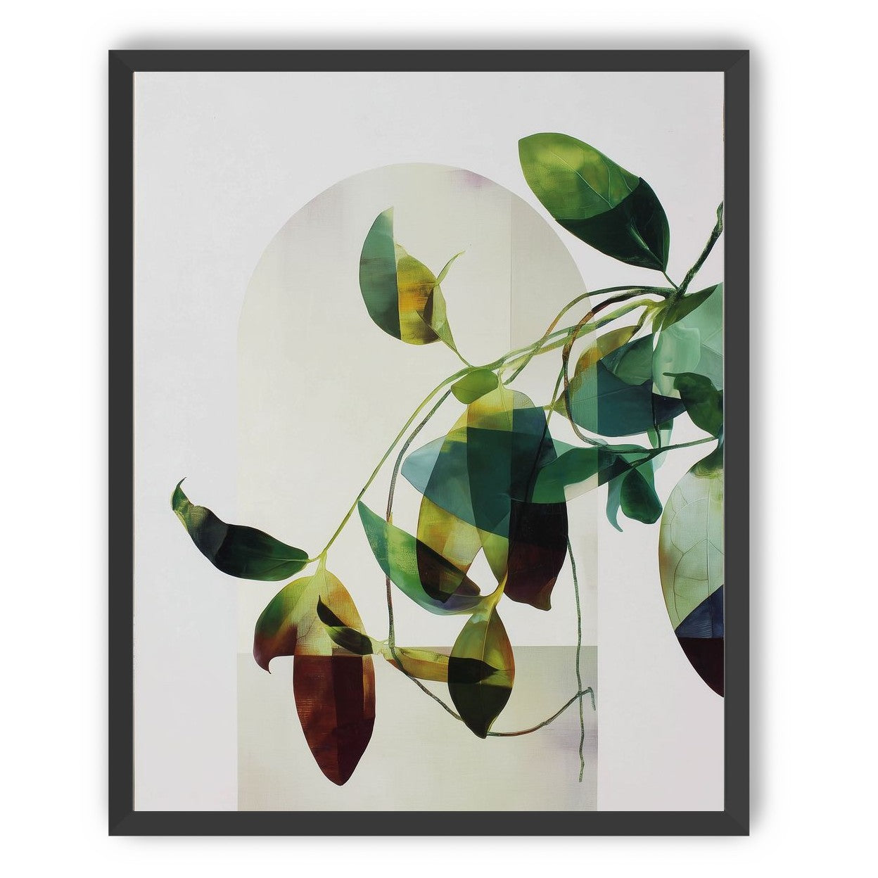 Leaves in a pale halo