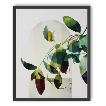 Leaves in a pale halo