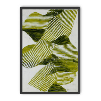 Olive stripes across white