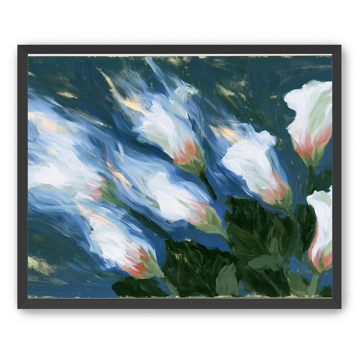 Blue wind through white lilies