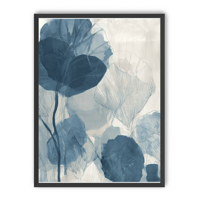 Indigo leaves on paper