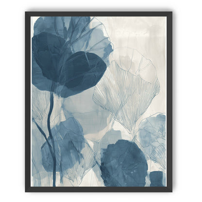 Indigo leaves on paper