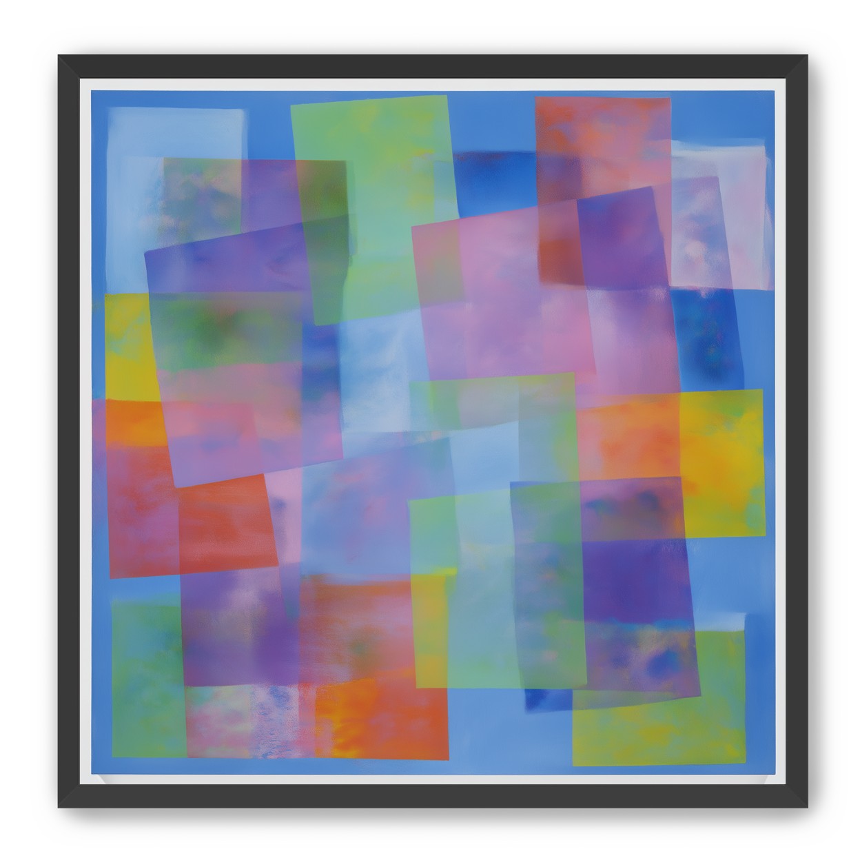 Blue field under shifting pastels