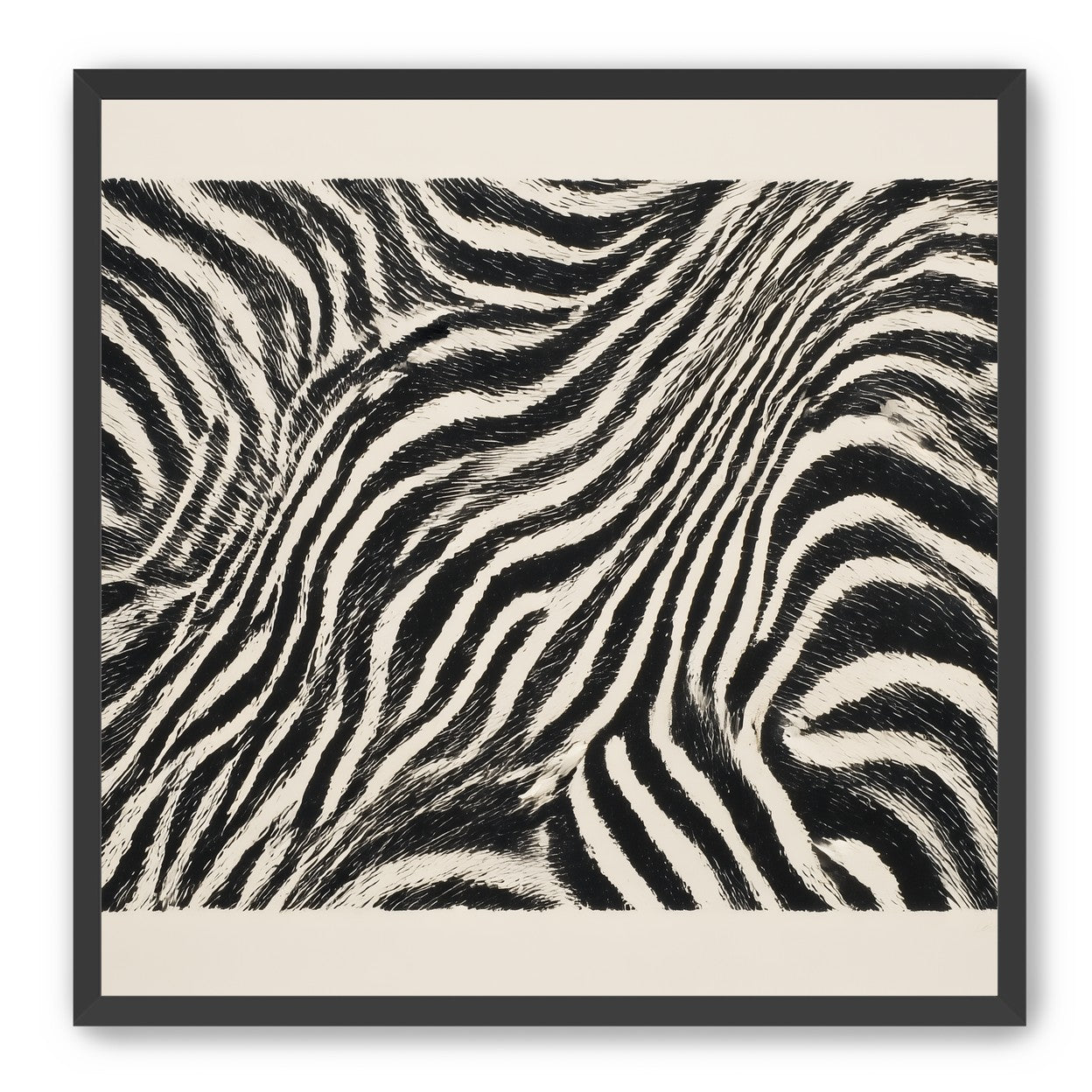 Zebra stripes across the frame
