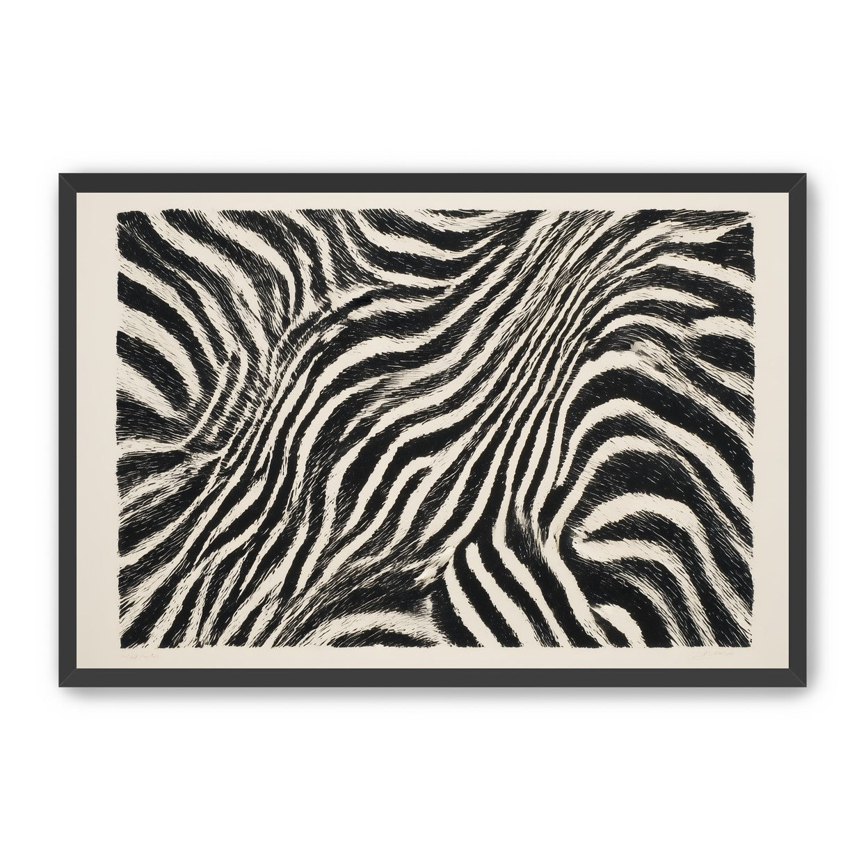 Zebra stripes across the frame