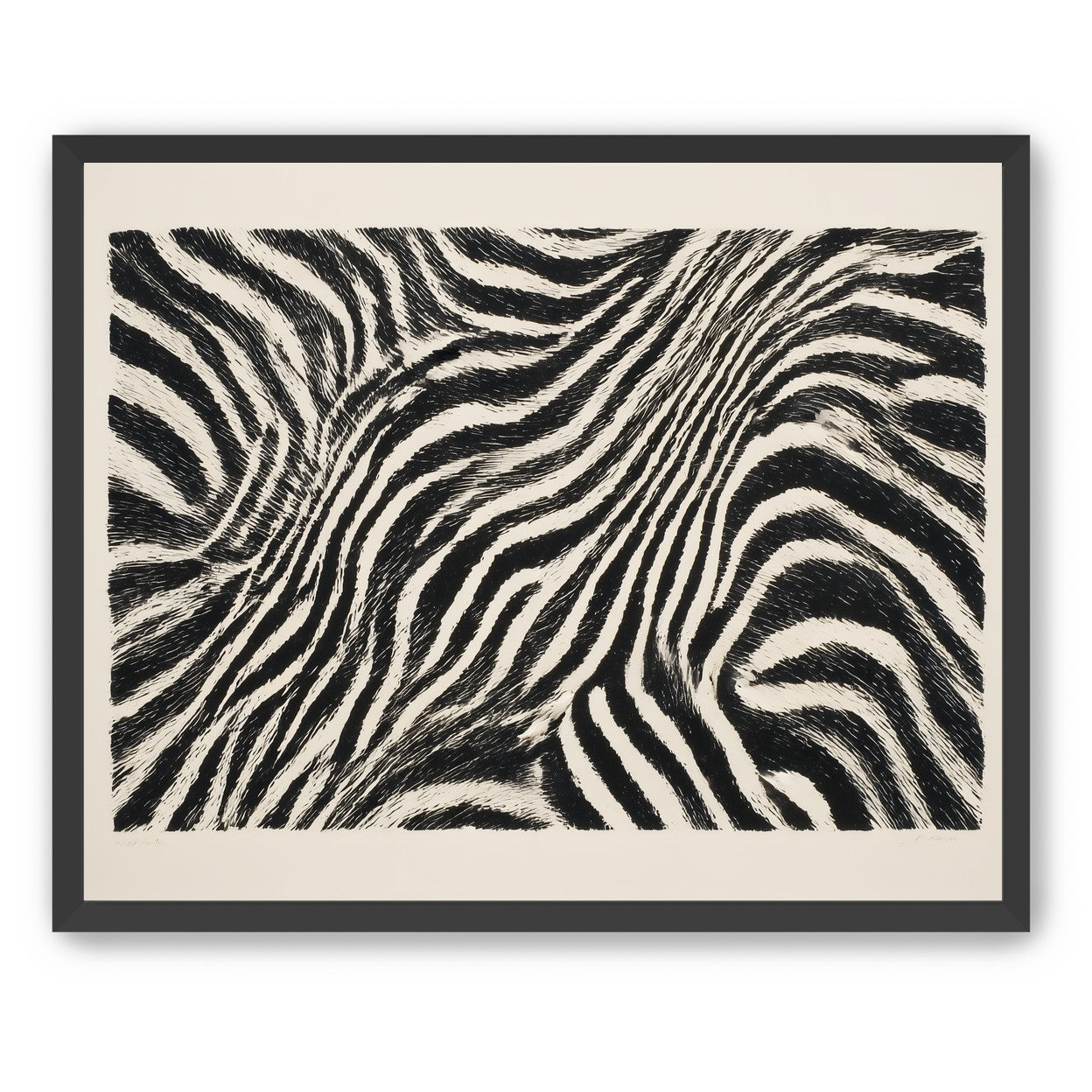 Zebra stripes across the frame