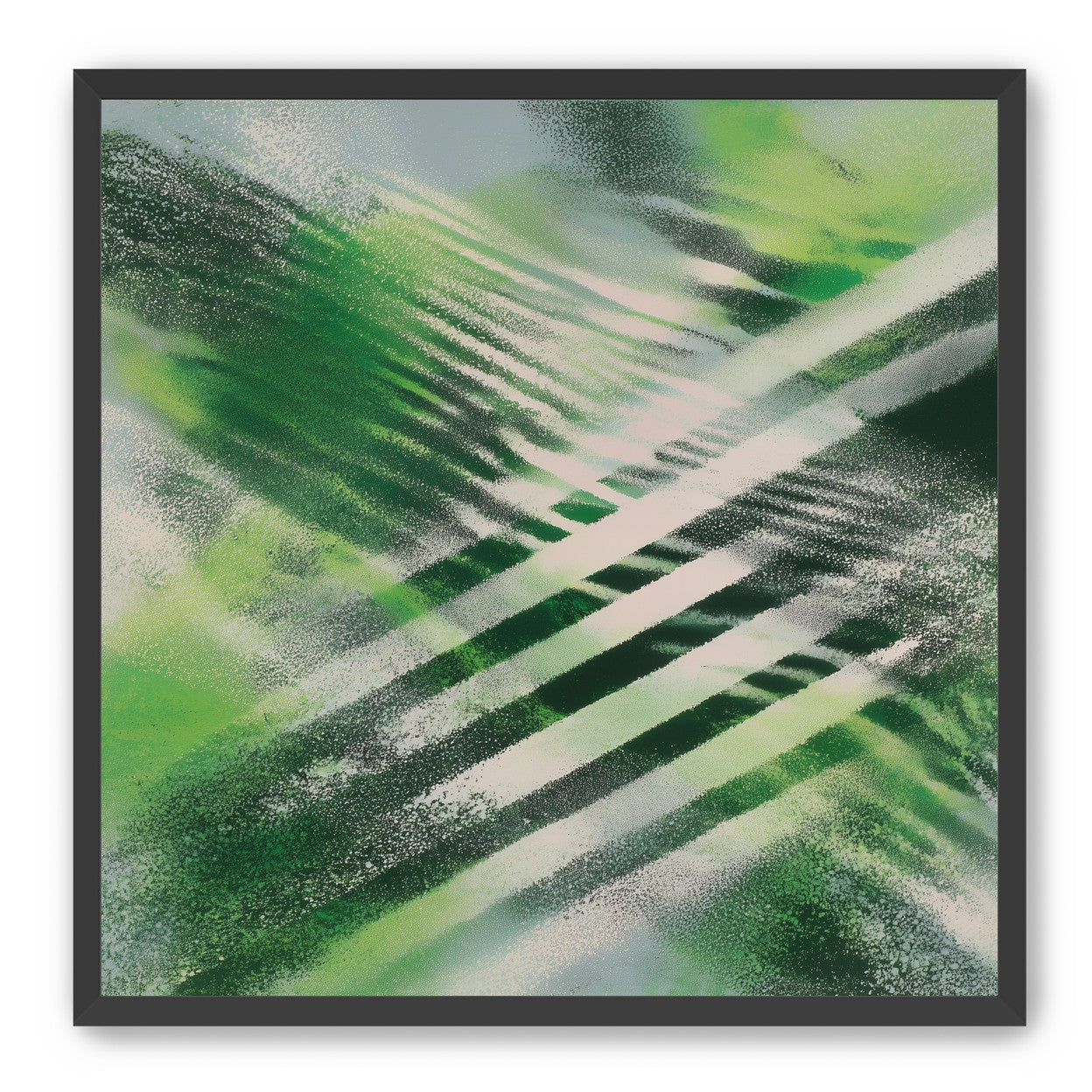 White X across green field