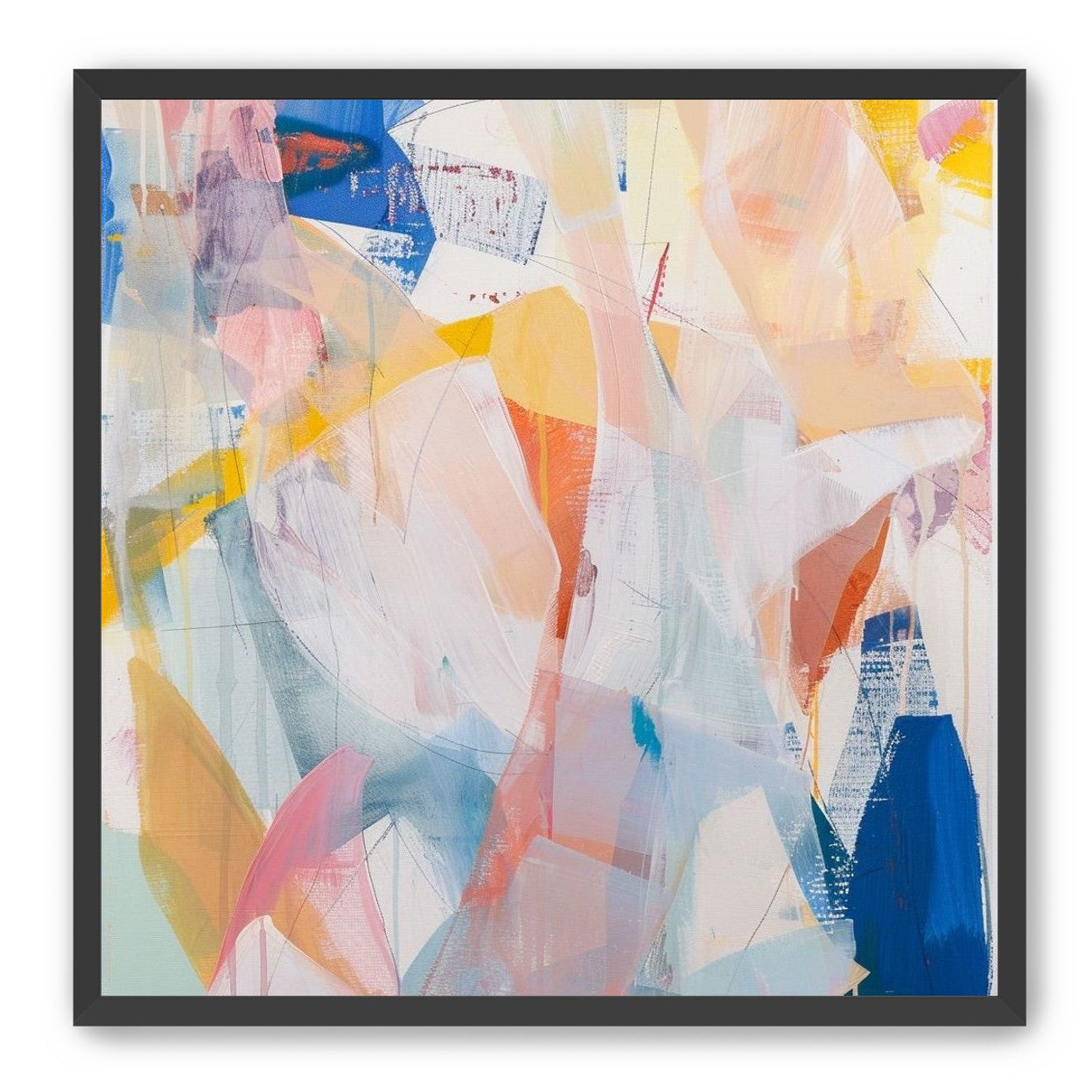 Translucent layers on canvas