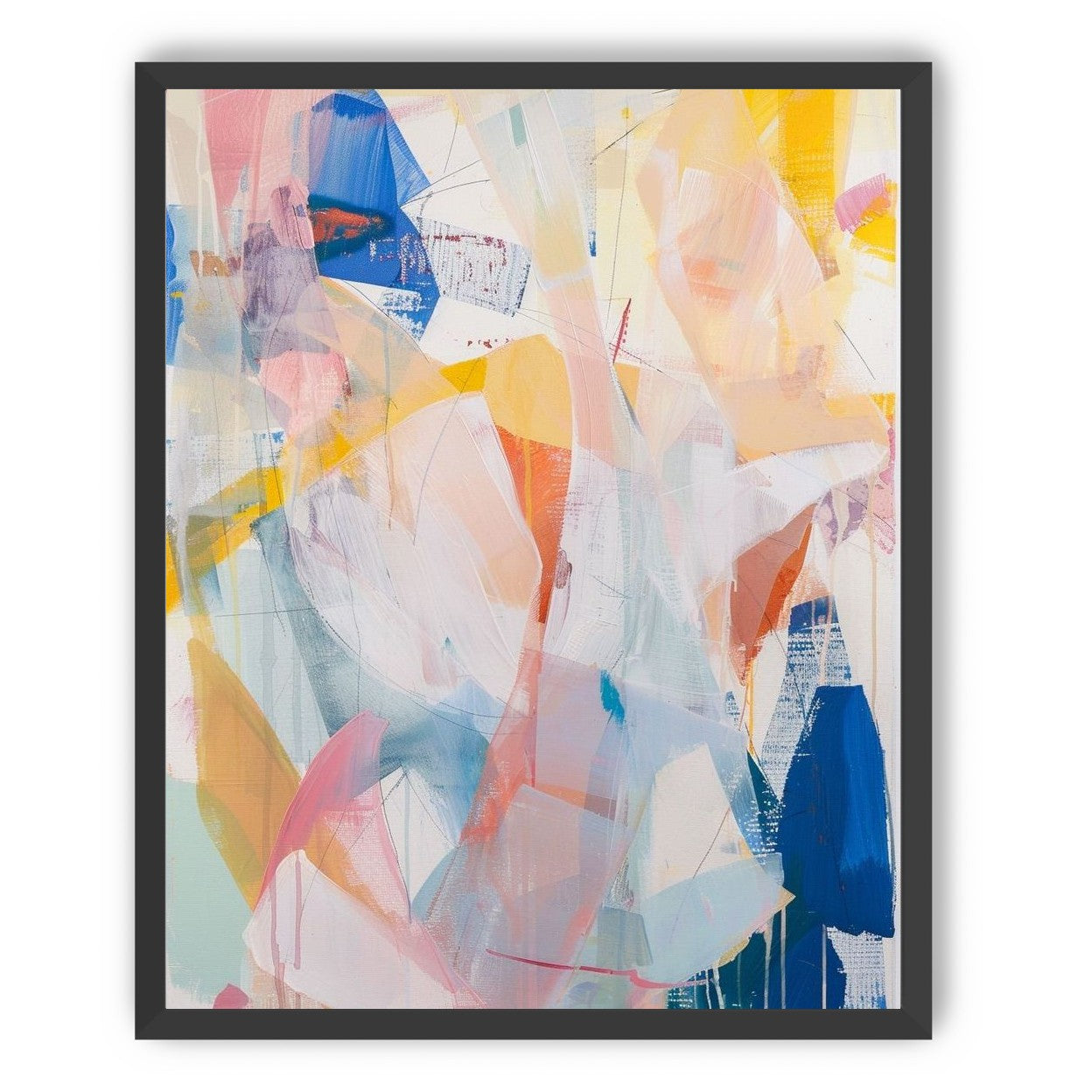 Translucent layers on canvas