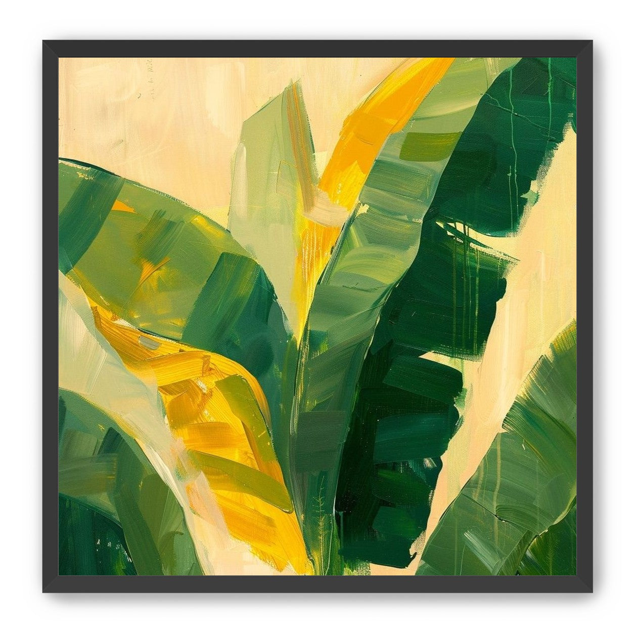 Yellow breaks through green leaves
