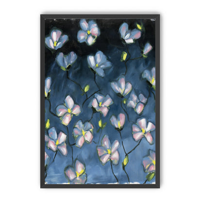 Soft blossoms in blue dusk