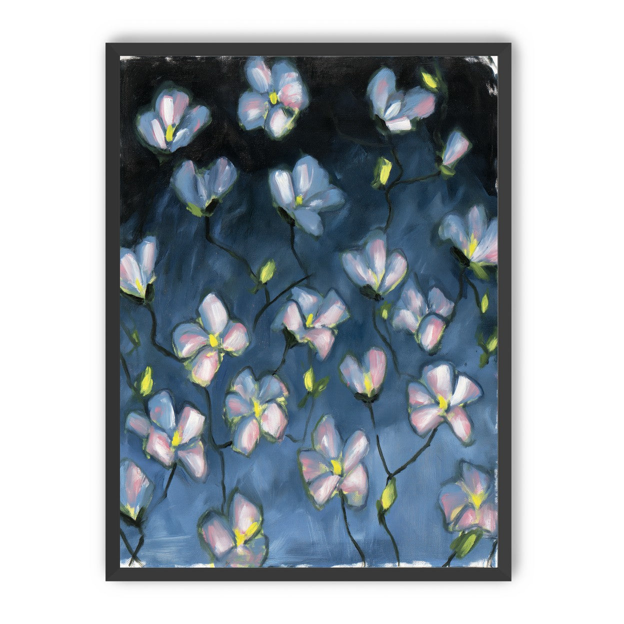 Soft blossoms in blue dusk