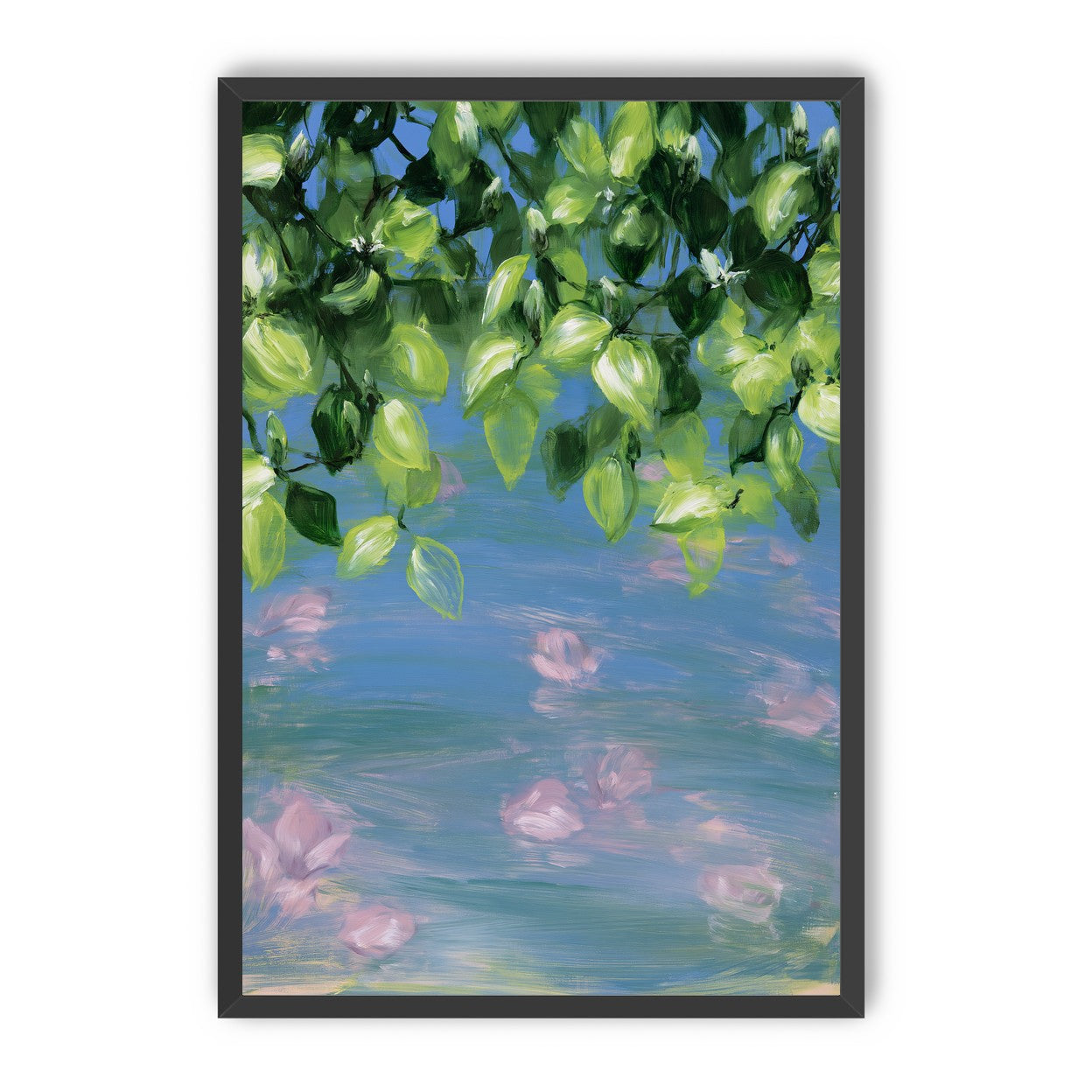 Petals under the leaves