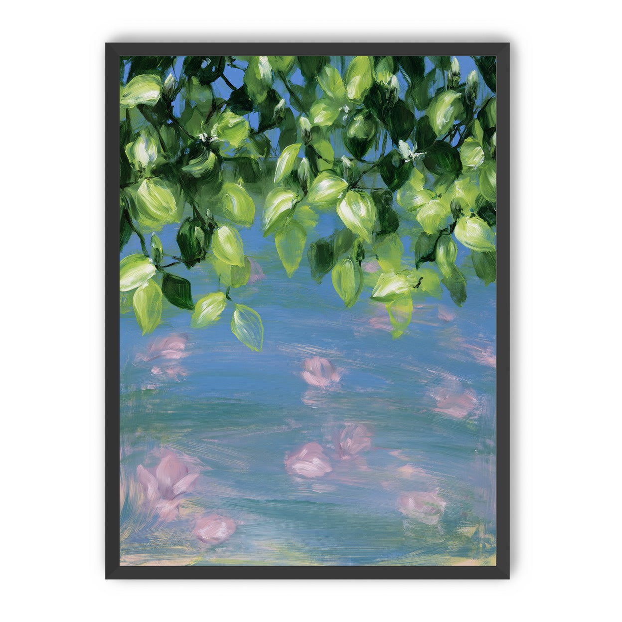 Petals under the leaves