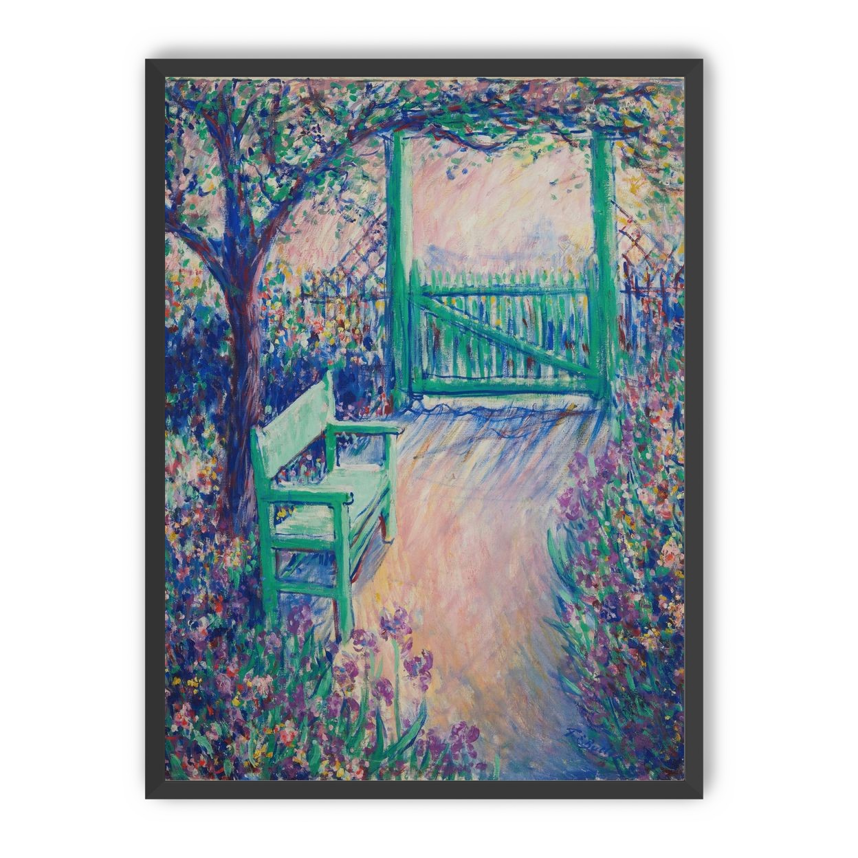 Green chair within the porch