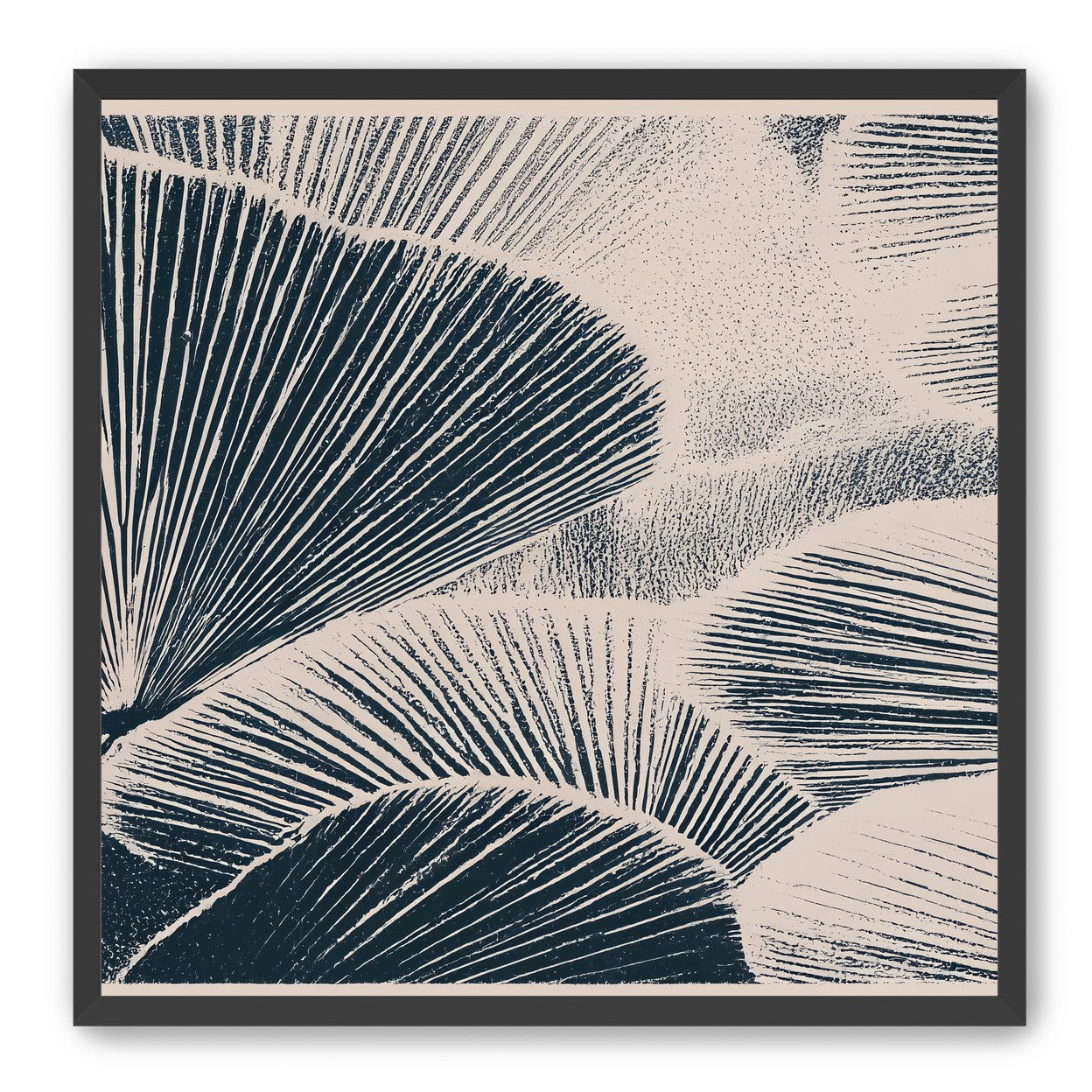 Ink shadows on palm fronds
