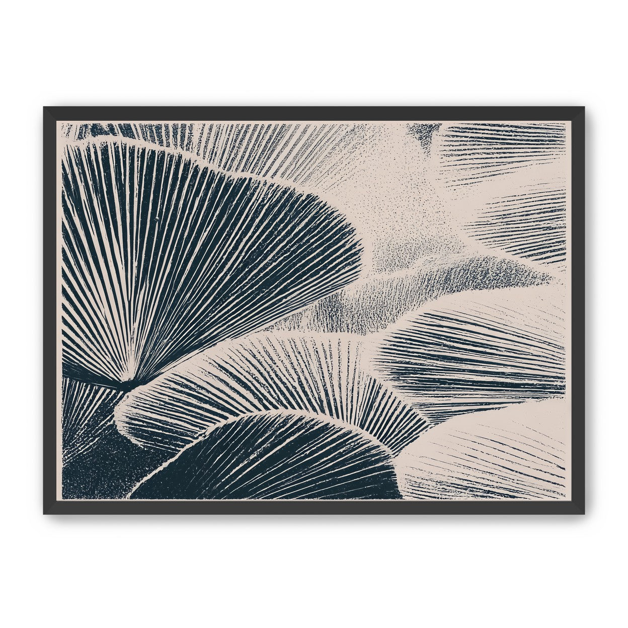 Ink shadows on palm fronds