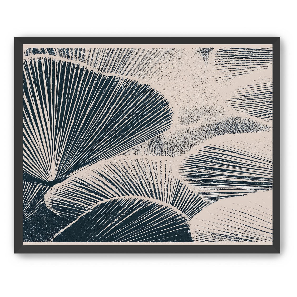 Ink shadows on palm fronds