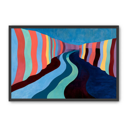 Coral stripes along the bend