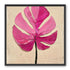 Pink leaf on plaster white