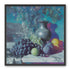 Vase and fruit in blue haze