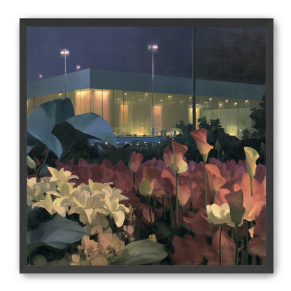 Calla lilies by the glass hall