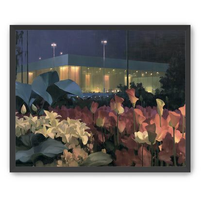 Calla lilies by the glass hall