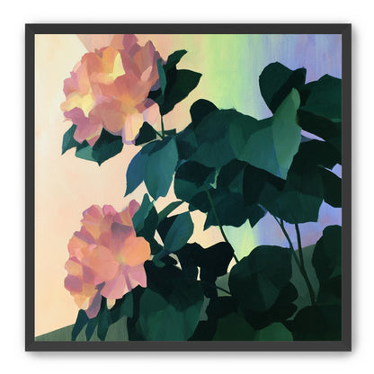 Roses against a pastel sky