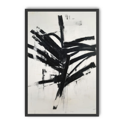 Black mass across white field