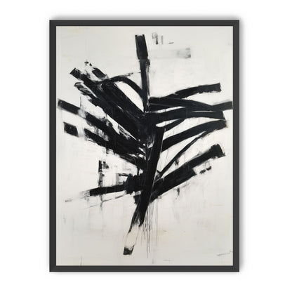 Black mass across white field
