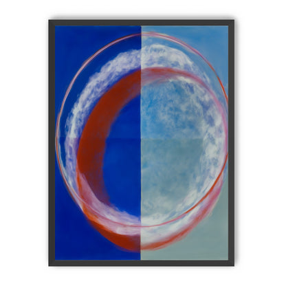 Red rim on divided blue