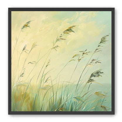 Windbent beach grass sky