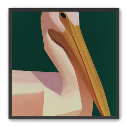 A pelican within green silence